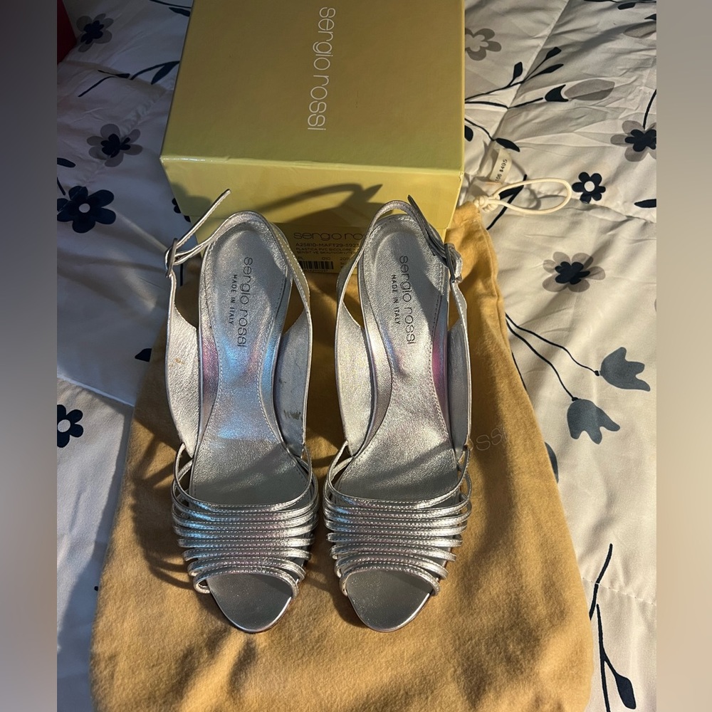 Servio Rossi Silver Sandals
